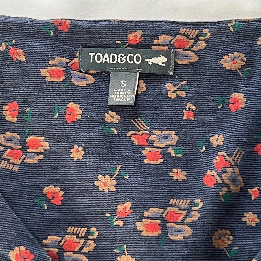 Toad & Co Floral Print 3/4 Sleeve Dress with Tiny Pocket - Picture 4 of 5